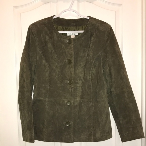 🧵 Olive Green Swede Blazer - Picture 1 of 4